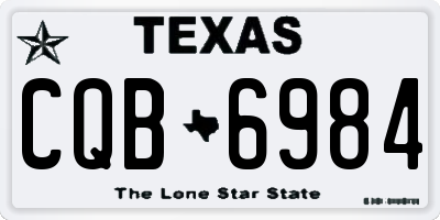 TX license plate CQB6984