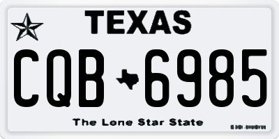 TX license plate CQB6985
