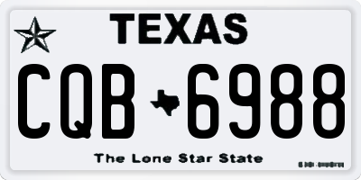 TX license plate CQB6988