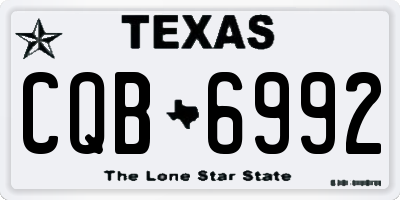 TX license plate CQB6992