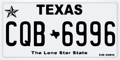 TX license plate CQB6996