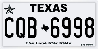 TX license plate CQB6998