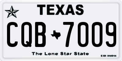 TX license plate CQB7009