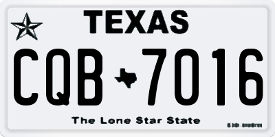 TX license plate CQB7016
