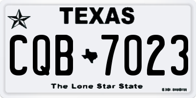 TX license plate CQB7023