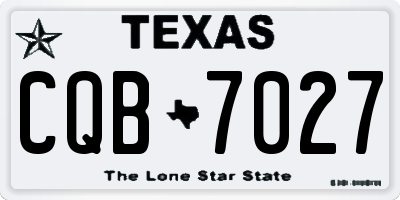 TX license plate CQB7027