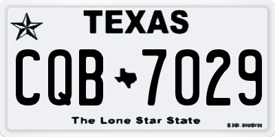 TX license plate CQB7029