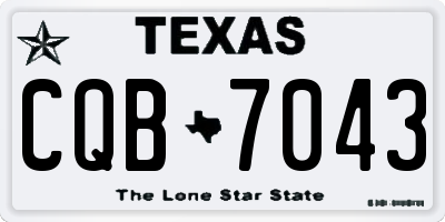 TX license plate CQB7043
