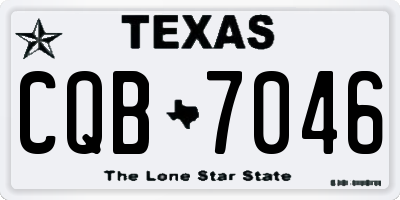 TX license plate CQB7046