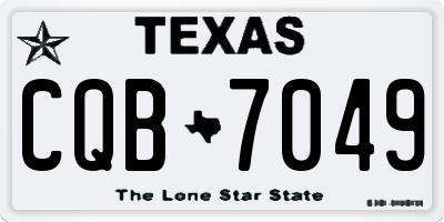TX license plate CQB7049