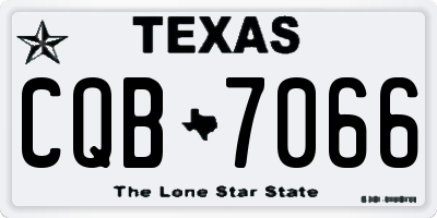 TX license plate CQB7066