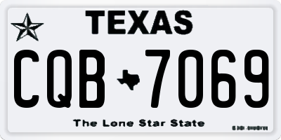 TX license plate CQB7069