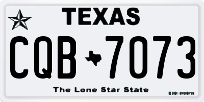 TX license plate CQB7073