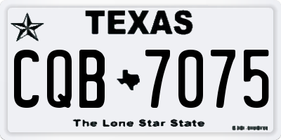 TX license plate CQB7075