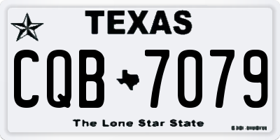 TX license plate CQB7079