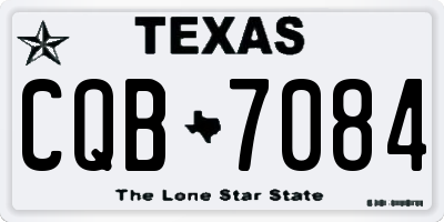 TX license plate CQB7084