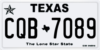 TX license plate CQB7089