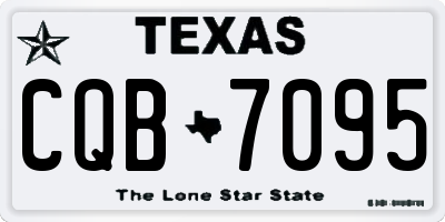 TX license plate CQB7095
