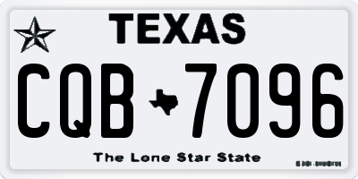 TX license plate CQB7096