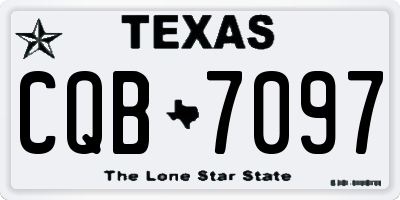 TX license plate CQB7097