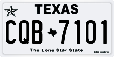 TX license plate CQB7101