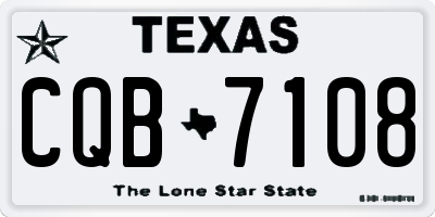 TX license plate CQB7108