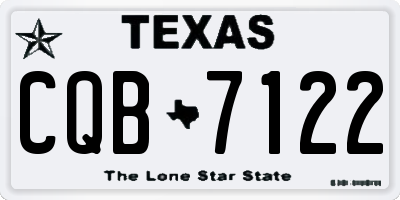 TX license plate CQB7122