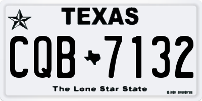 TX license plate CQB7132