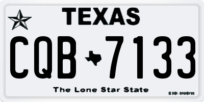 TX license plate CQB7133