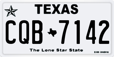 TX license plate CQB7142