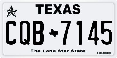 TX license plate CQB7145
