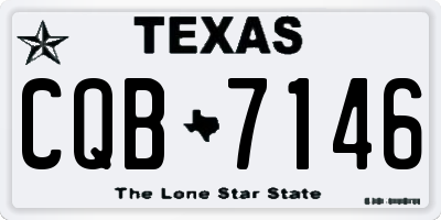 TX license plate CQB7146