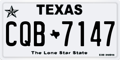 TX license plate CQB7147