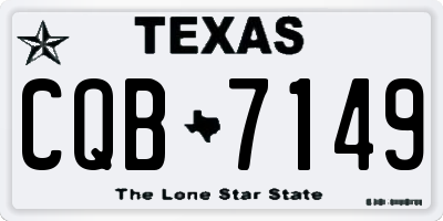TX license plate CQB7149
