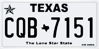 TX license plate CQB7151