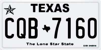 TX license plate CQB7160