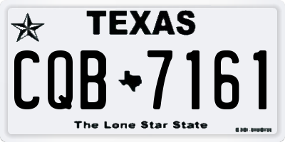 TX license plate CQB7161