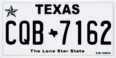 TX license plate CQB7162