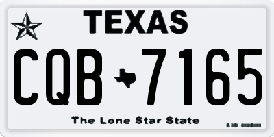 TX license plate CQB7165