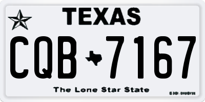 TX license plate CQB7167