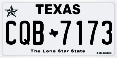 TX license plate CQB7173