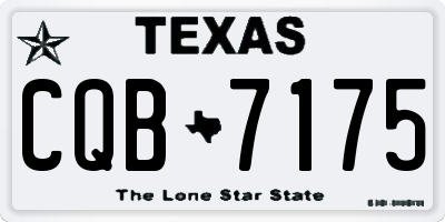 TX license plate CQB7175