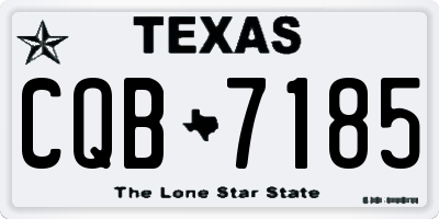TX license plate CQB7185