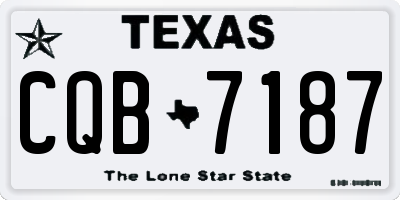 TX license plate CQB7187