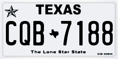 TX license plate CQB7188