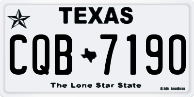 TX license plate CQB7190