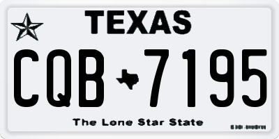 TX license plate CQB7195