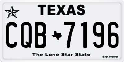TX license plate CQB7196