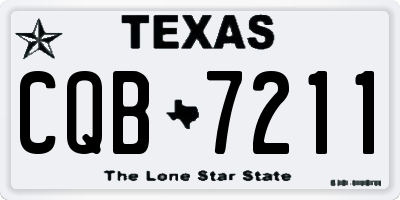 TX license plate CQB7211