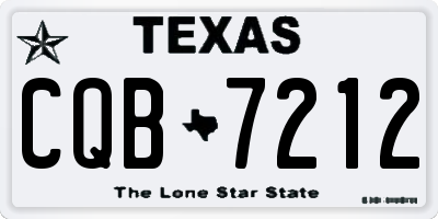 TX license plate CQB7212